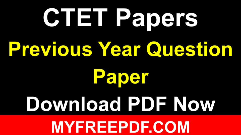 [ Download ] CTET Question Paper In Hindi PDF