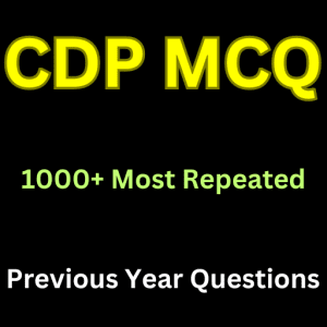 CDP MCQ Book PDF In Hindi