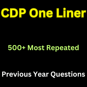 CDP One Liner In Hindi PDF